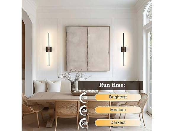 KARTOOSH Rechargeable Wall Sconces