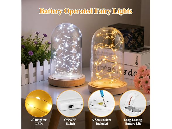 Brightever B0G3QKTZYW 12-Pack Led Fairy Lights
