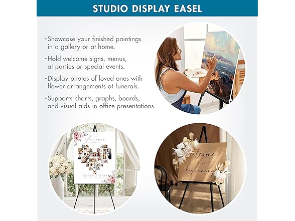 Studio Designs Wood A-Frame Tripod Display Easel Stand