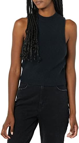Amazon Essentials Women's Boucle Sweater Tank Top, Black, X-Large