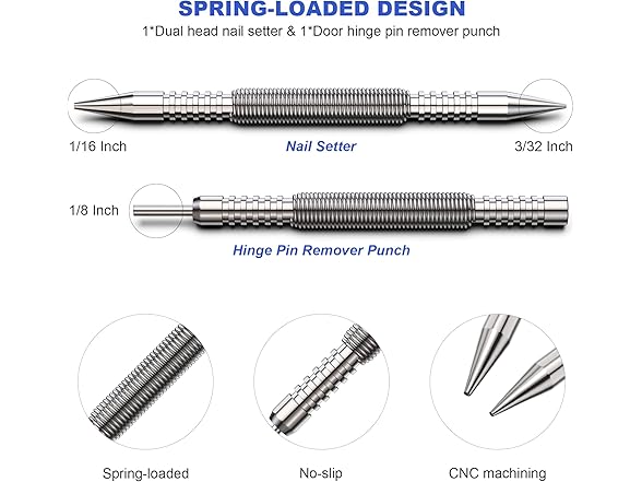 Glieskir AAP-Tool-318 (2 Pack) Spring Loaded Nail