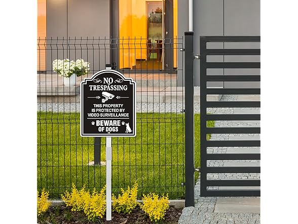 Beware of Dog Sign 8x12 Aluminum