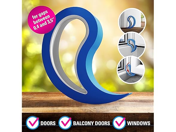 Door Window Stopper Wedge Brown 4Pk