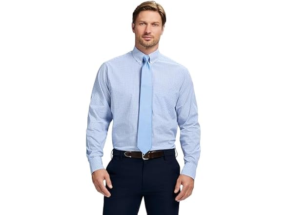IZOD Dress Shirt (L) Blue Check