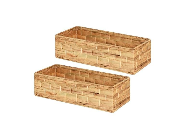 Set of 2 Wicker Storage Baskets