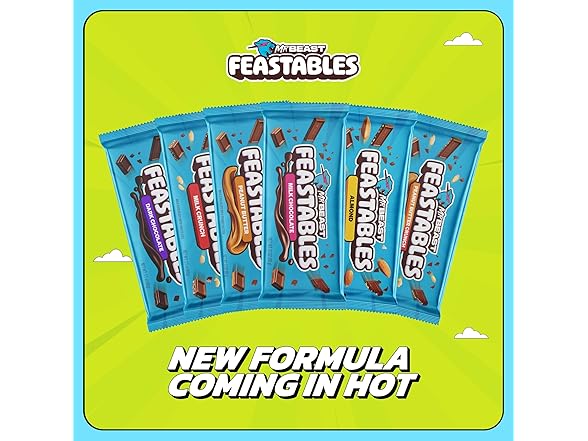 Feastables Dark Choc Sea Salt Bar 10ct 2