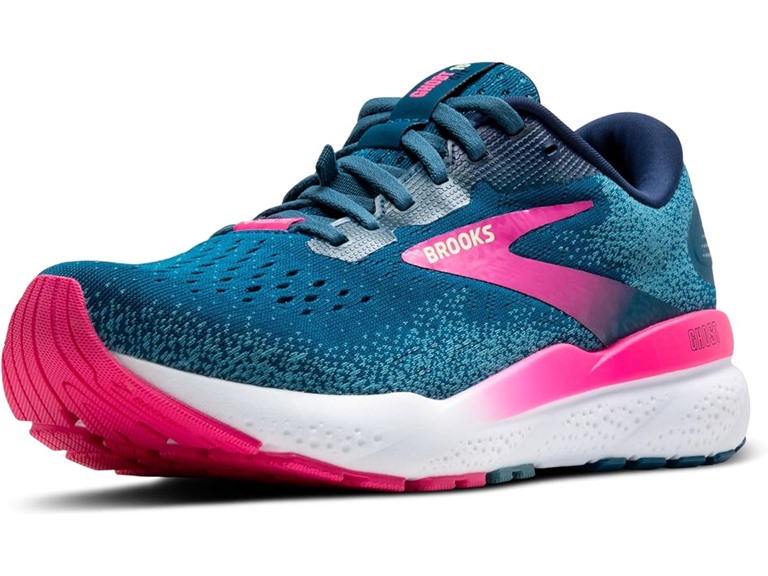 Brooks Womens-Ghost 16 GTX - Moroccan Blue/Pink/Yellow  SZ- 8.5