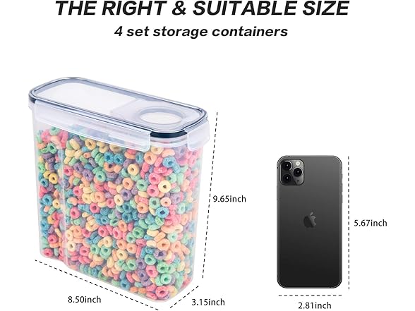 FOOYOO Cereal Containers Storage Set
