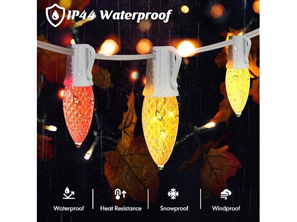 Commercial 500 FT LED Lights Sockets Outdoor, White