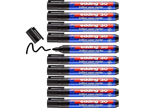edding 30 brilliant flip-overmarker - zwart -