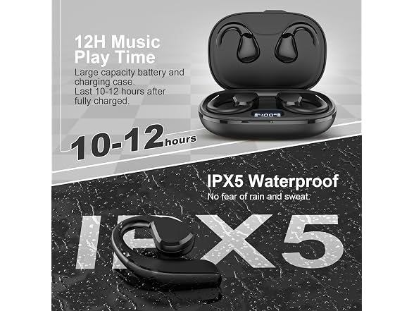 TTQ Open Ear Headphones, Bluetooth 5.3 Open Ear