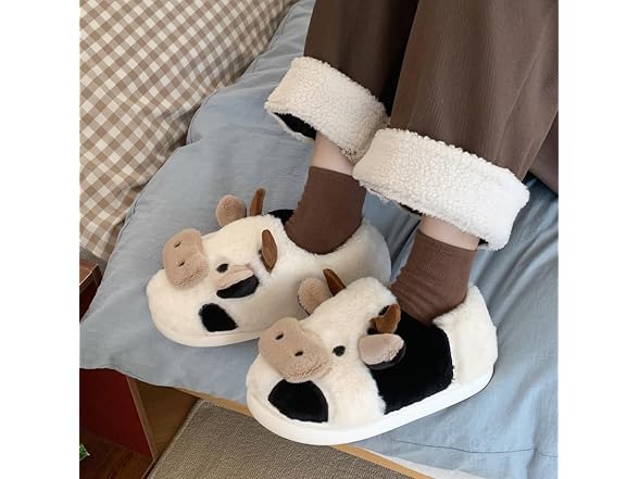 XIXITIAO Cute Cow Slippers