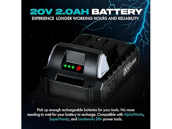 G 20V DC 2Ah 36 Watt Hour Lithium Ion Rechargeable Battery
