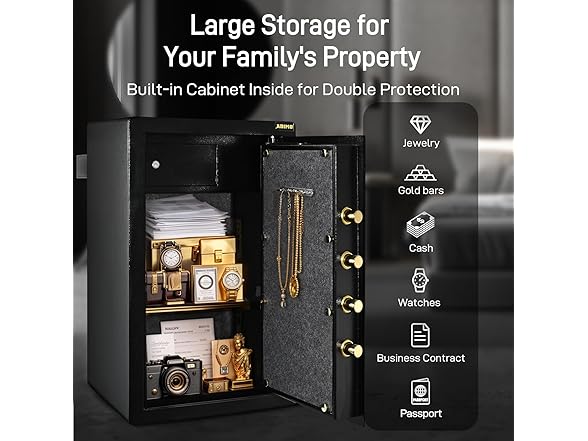 ADIMO Safe Box, 3.6 Cuft Large Heavy Duty
