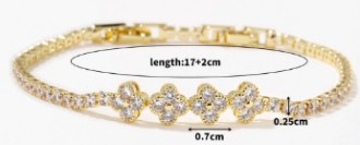 CZ Flower Charm Bracelet - Gallery 14