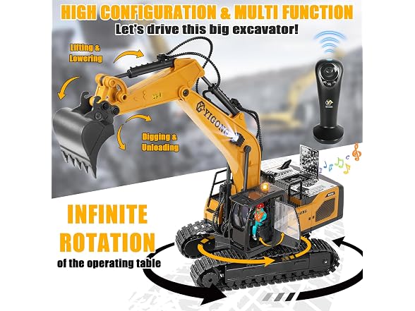 KIZJORYA Remote Control Excavator