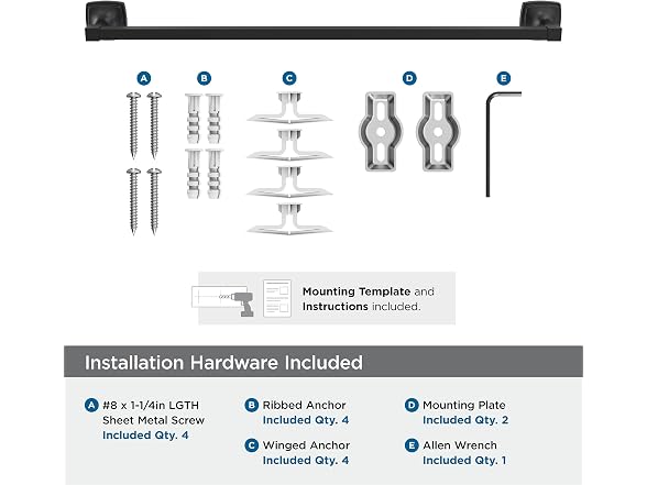 Amerock Stature 24" Matte Black Towel Bar