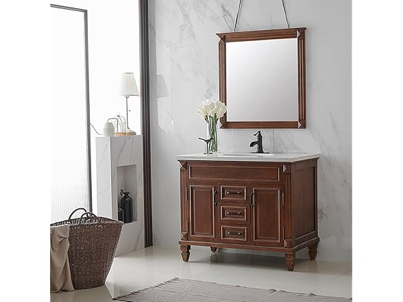 BWE Black Bathroom Faucet Matte Waterfal