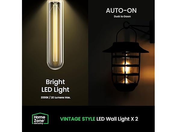 Home Zone Security 2 Packs Solar Wall Hanging Lights