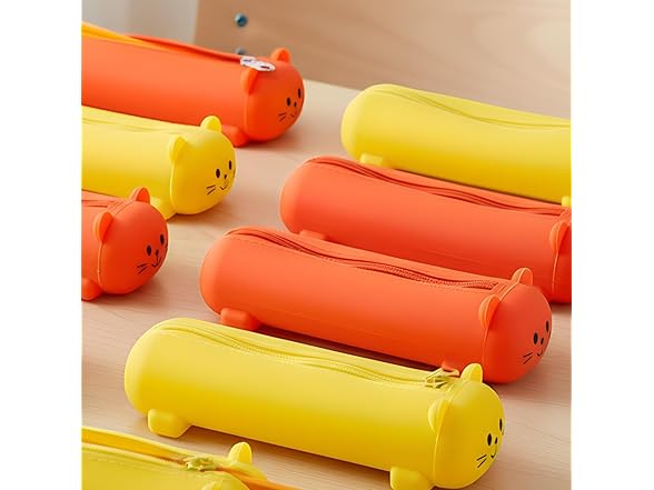 Fun Express 7 3/4" x 2 1/2" Silicone Pencil Cases - 6 Pc