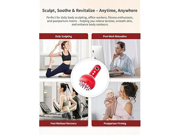 Paiaito Lymphatic Drainage Massager - Red