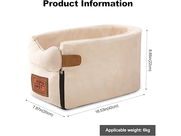 Ergocar Pets Booster Seat for Car Front Seat