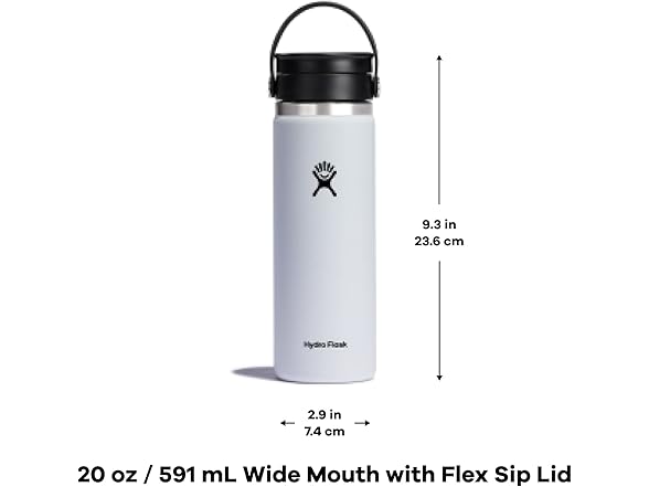 Hydro Flask 20oz Wide Mouth Bottle with Flex Sip Lid