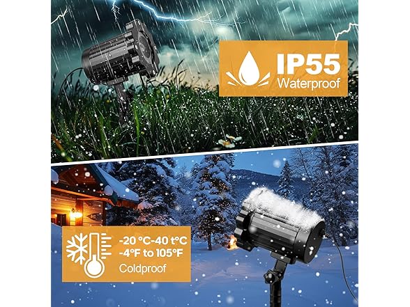 Nagudenfo 3D Dynamic Christmas Projector Lights