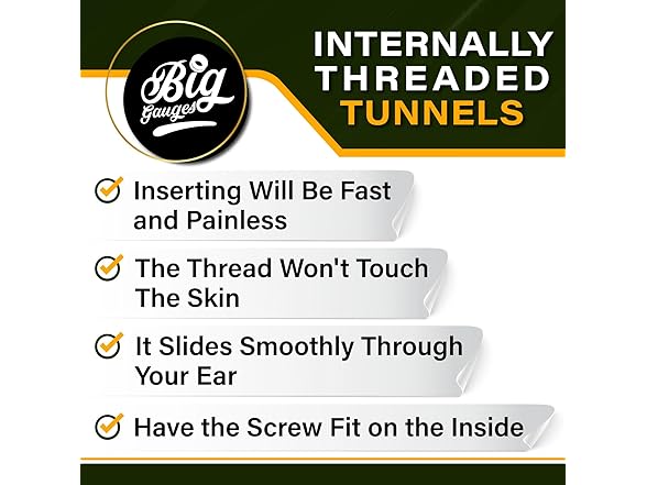 Pair of Internally Threaded Anodized Gauge