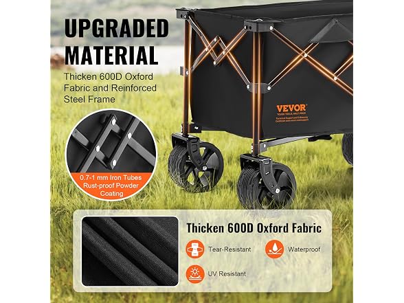VEVOR 220L/350lbs Collapsible Folding Wagon