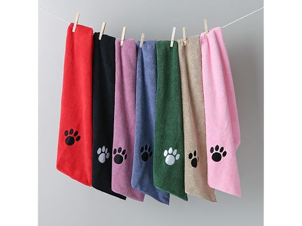 Bone Dry Pet Grooming, Embroidered Microfiber Towel
