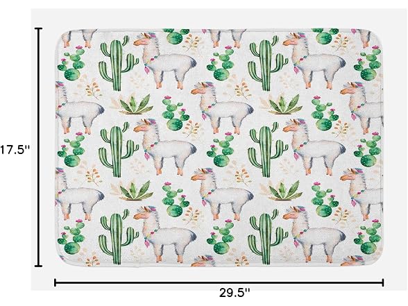 Ambesonne Cactus Bath Mat, Hot South Desert