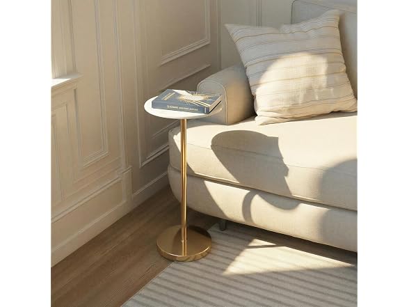 Creative Co-Op Martini Table Marble/Gold