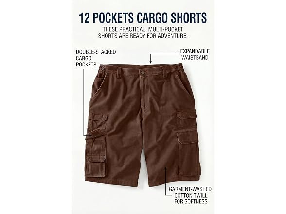 Boulder Creek Men (46 Regular) Shorts Dark Brown