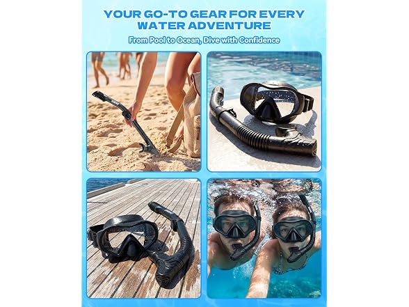 Aegend Foldable Dry Snorkel Adult Youth