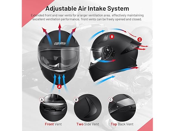 RSYSO Full Face Motorcycle Helmet XL