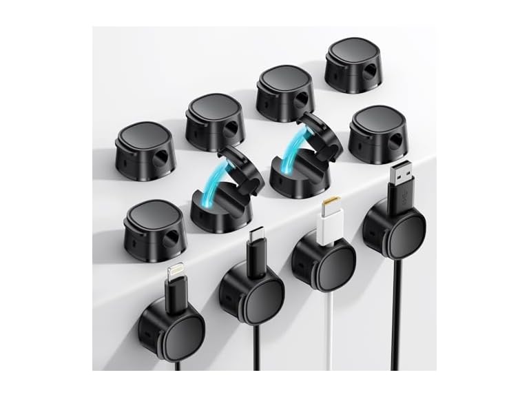 FlyCoco FlyCoco 12 Pack Magnetic Cable Clips Cord Orga