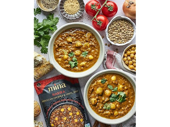 Mina, Harira Moroccan Chickpea & Lentil Soup, 10 oz