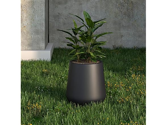 LeisureMod OP8BL Orchid Planter Black