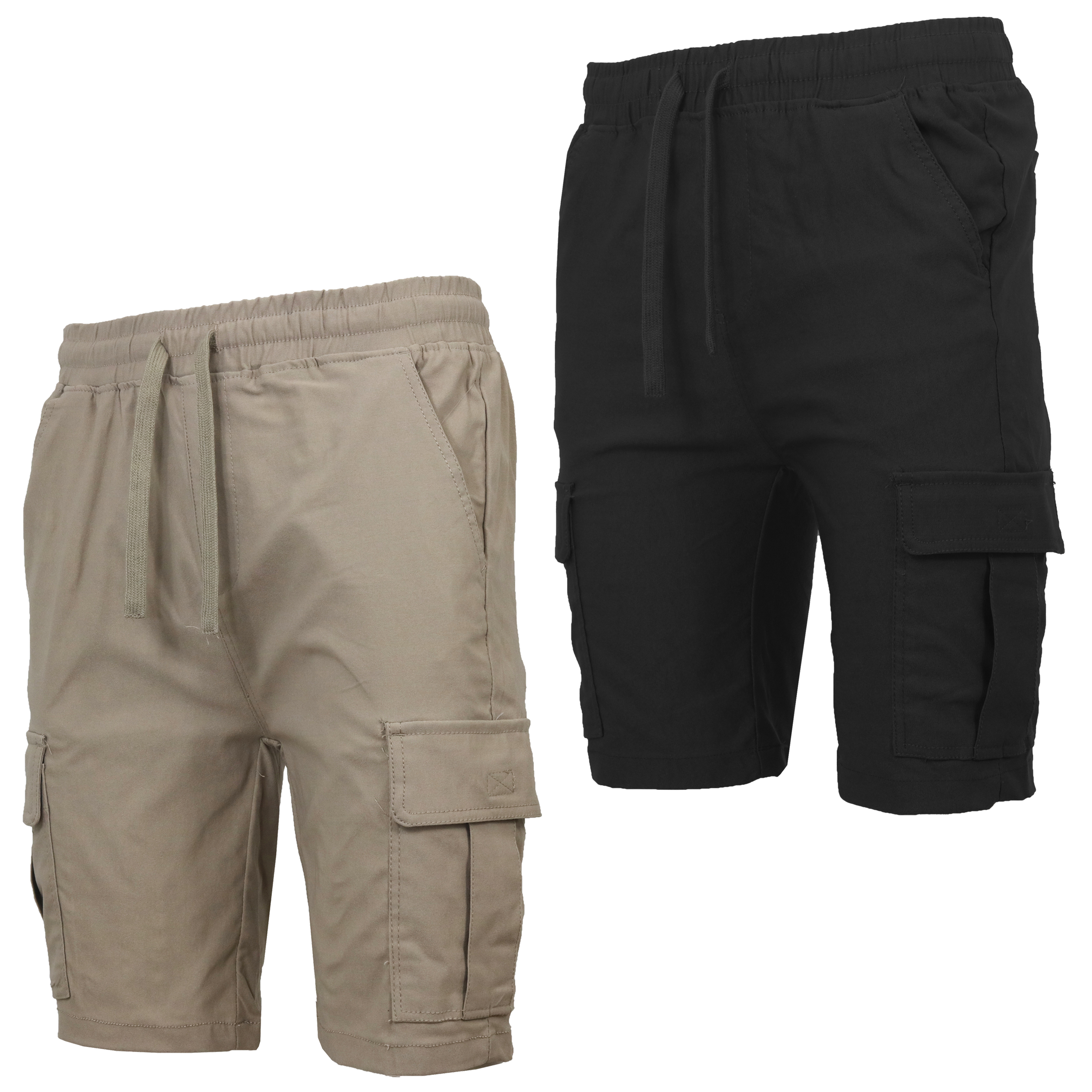2Pk Mens Super Stretch Cargo Shorts - Gallery 26