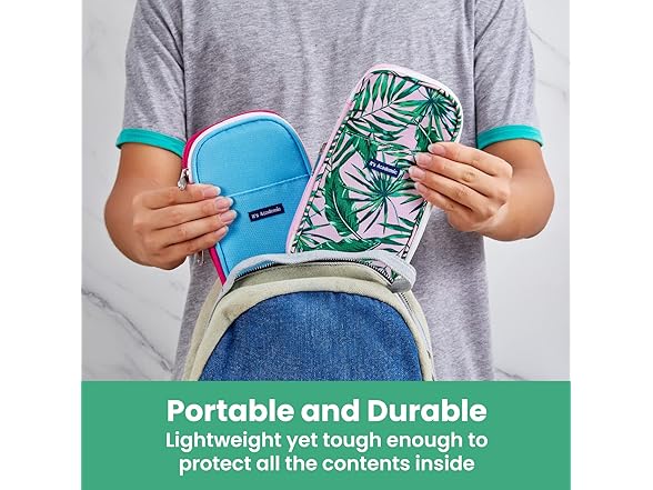 Expanding Pencil Case Palm Tree Pink