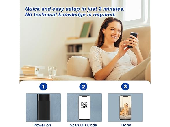 WIWACAM 2K WiFi Camera W/ 5000mAh Battery