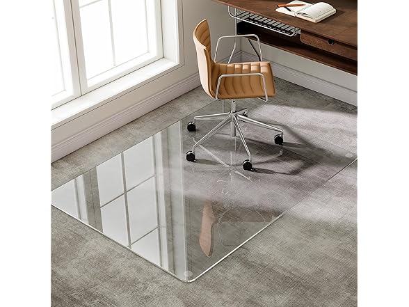 Tempered Glass Chair Mat, 54"x32"