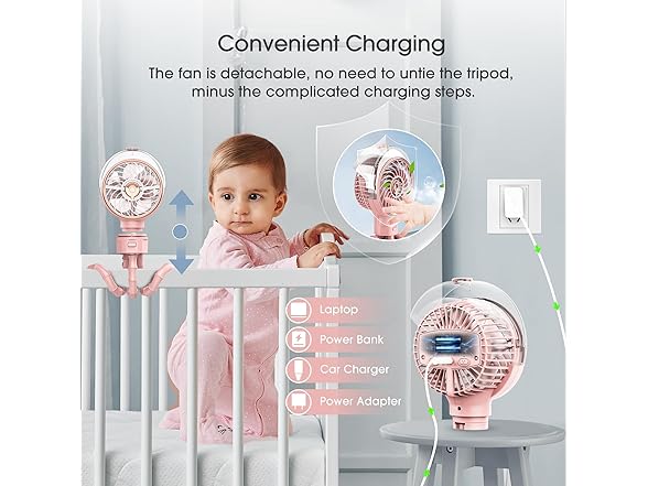 Misting Stroller Fan for Stroller