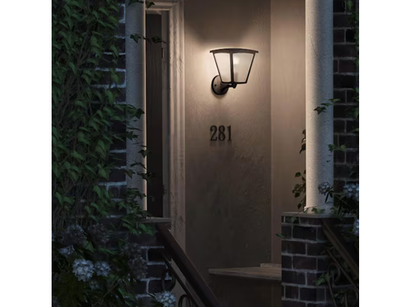Philips Hue White Inara Black Outdoor LED Wall Lantern