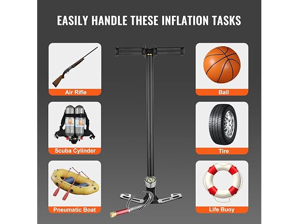 PCP Hand Pump, 3 Stage, 30Mpa 4500 PSI High