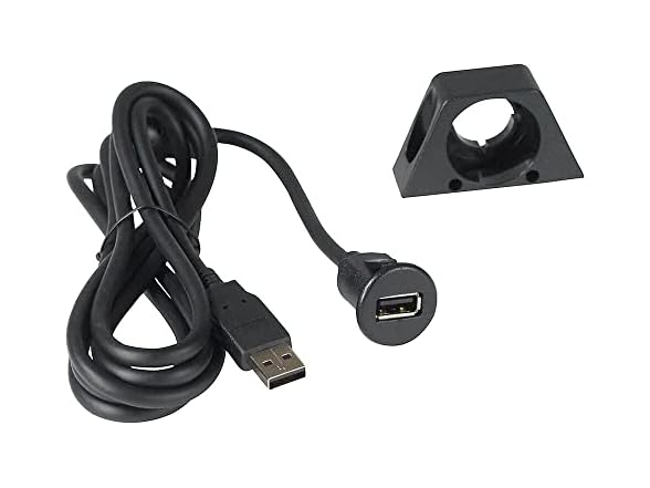 PAC 6ft USB Extension cable with dash bracket