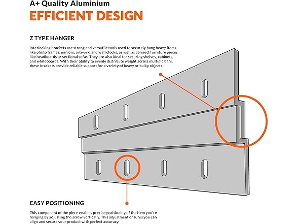 French Cleat 12" 2Pairs 100lb Mirror