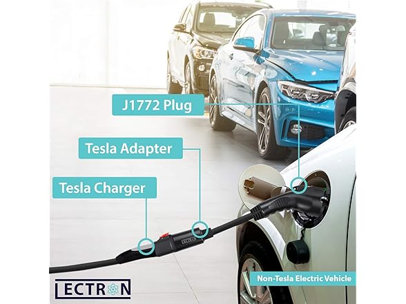 Lectron -Tesla to J1772 Adapter Max 40A/250V BLK
