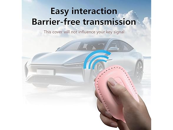 Riasot Riasot Leather Key Fob Cover Pink Honda